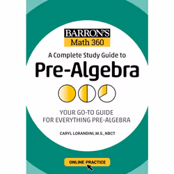 ISBN Barron's Math 360: A Complete Study Guide to Pre-Algebra with Online Practice, Education, Anglais, Livre broché, 320 pag ...