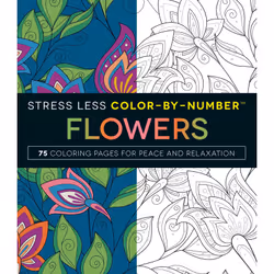 ISBN Stress Less Color-By-Number Flowers, Anglais, Livre de poche, 160 pages