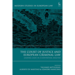 ISBN The Court of Justice and European Criminal Law Couverture rigide