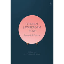 ISBN Criminal Law Reform Now (Proposals & Critique) livre Loi Anglais Couverture rigide 336 pages