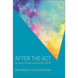 ISBN After the Act (Access to Family Justice after LASPO) livre Loi Anglais Couverture rigide