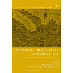 ISBN Exceptions from EU Free Movement Law (Derogation, Justification and Proportionality) livre Loi Anglais Livre broché 360 pages