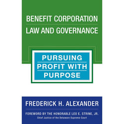 ISBN Benefit Corporation Law and Governance livre Couverture rigide