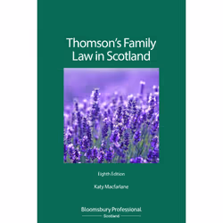 ISBN Thomson's Family Law in Scotland, Anglais, Livre broché, 504 pages