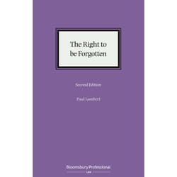 ISBN The Right to be Forgotten Couverture rigide