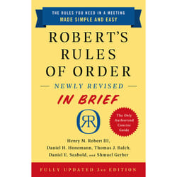 ISBN Robert's Rules of Order Newly Revised In Brief, 3rd edition livre Business & finance Anglais