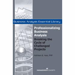 ISBN Professionalizing Business Analysis, Livre broché, 120 pages