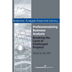 ISBN Professionalizing Business Analysis livre