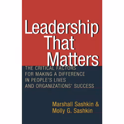 ISBN Leadership That Matters, Livre broché, 256 pages