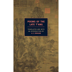 ISBN Poems of the Late T’ang livre classiques Anglais