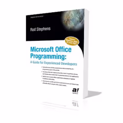 Apress Microsoft Office Programming, Logiciel de développement, Anglais, 736 pages, Rod Stephens