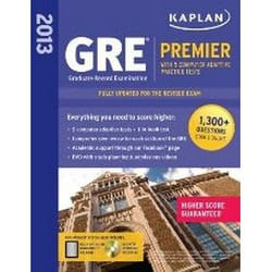Kaplan GRE Premier 2013: With 5 Online Practice Tests + DVD [With CDROM] (Kaplan Gre Exam Premier Live) (Kaplan GRE Premier Program (W/CD))