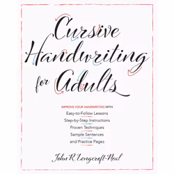 ISBN Cursive Handwriting for Adults, Art &amp; design, Anglais, Livre broché, 144 pages