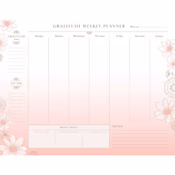 ISBN Gratitude Weekly Planner Notepad, Santé, esprit et corps, Anglais, Livre broché, 52 pages