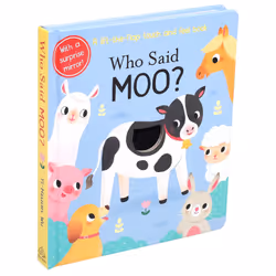 Simon & Schuster Who Said Moo?, Animaux, Anglais, Couverture rigide, 10 pages