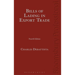 ISBN Bills of Lading in Export Trade livre Loi Anglais Couverture rigide