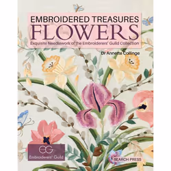 ISBN Embroidered Treasures: Flowers, Couverture rigide, 128 pages