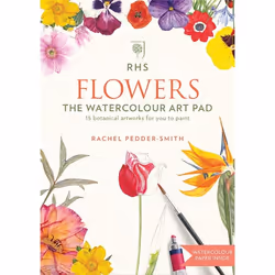 Hachette UK RHS Flowers The Watercolour Art Pad, Anglais, Livre broché, 56 pages