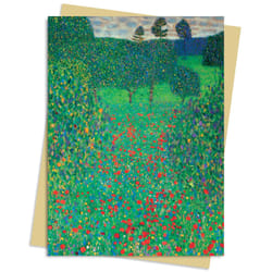 Gustav Klimt Poppy Field Greeting Card Pack