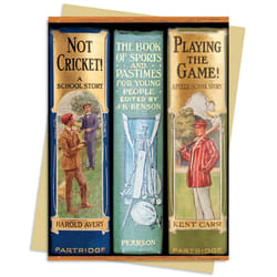 Bodleian Book Spines Boys Sports Greeting Card Pack