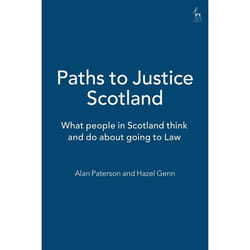 ISBN Paths to Justice Scotland (What people in Scotland think and do about going to Law) livre Loi Anglais