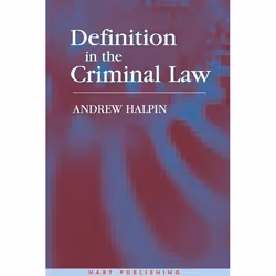 ISBN Definition in the Criminal Law, Loi, Anglais, Couverture rigide, 232 pages