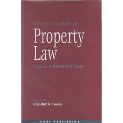 ISBN Modern Studies in Property Law - Volume 1 livre Loi Anglais Couverture rigide