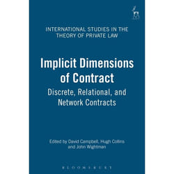 ISBN Implicit Dimensions of Contract (Discrete, Relational, and Network Contracts) livre Loi Anglais