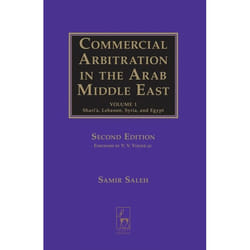 ISBN Commercial Arbitration in the Arab Middle East: Shari'a, Syria, Lebanon, and Egypt livre Loi Anglais Couverture rigide 507 pages
