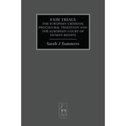 ISBN Fair Trials (The European Criminal Procedural Tradition and the European Court of Human Rights) livre Loi Anglais Couverture rigide