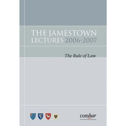 ISBN The Jamestown Lectures 2006-2007 (The Rule of Law) livre Loi Anglais Couverture rigide 98 pages