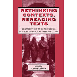 ISBN Rethinking Contexts, Rereading Texts (Contributions from the Social Sciences to Biblical Interpretation) livre Religion Anglais Couverture rigide