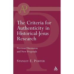 ISBN Criteria for Authenticity in Historical-Jesus Research livre Anglais Couverture rigide 306 pages