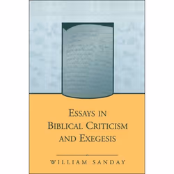 ISBN Essays in Biblical Criticism and Exegesis, Anglais, Couverture rigide, 248 pages
