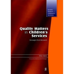 UBC Press Quality Matters in Children's Services livre Livre broché