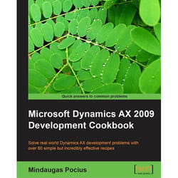 Packt Microsoft Dynamics AX 2009 Development Cookbook livre & manuel de logiciels