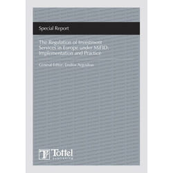 ISBN Markets in Financial Instruments Directive (Law and Practice (MiFID) SPECIAL REPORT) livre Loi Anglais
