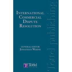 ISBN International Commercial Dispute Resolution livre Loi Anglais Couverture rigide