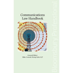 ISBN Communications Law Handbook livre Loi Anglais