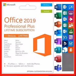 Microsoft Office 2019 Professional Plus (NOUVEAU) - Livraison 2H par email - En téléchargement