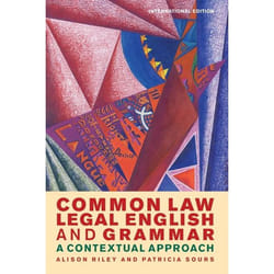 ISBN Common Law Legal English and Grammar (A Contextual Approach) livre Loi Anglais