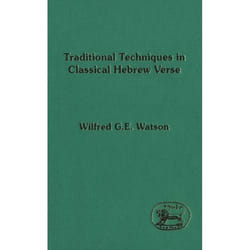 ISBN Traditional Techniques in Classical Hebrew Verse livre Religion Anglais Couverture rigide