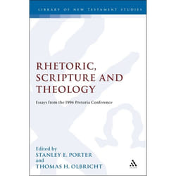 ISBN Rhetoric, Scripture and Theology (Essays from the 1994 Pretoria Conference) livre Education Anglais Couverture rigide