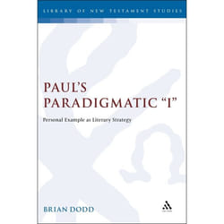 ISBN Paul's Paradigmatic 'I' (Personal Example as Literary Strategy) Couverture rigide
