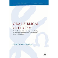 ISBN Oral Biblical Criticism (The Influence of the Principles of Orality on the Literary Structure of Paul's Epistle to the Philip) livre Anglais Couverture rigide 196 pages