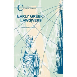 ISBN Early Greek Lawgivers livre classiques Anglais