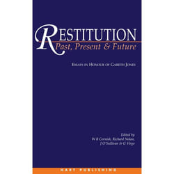 ISBN Restitution: Past, Present and Future (Essays in Honour of Gareth Jones) livre Loi Anglais Couverture rigide