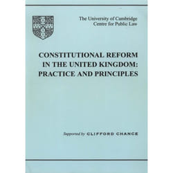ISBN Constitutional Reform in the United Kingdom (Principles and Practice) livre Loi Anglais Livre broché 144 pages