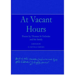 ISBN At Vacant Hours livre Anglais Couverture rigide 544 pages