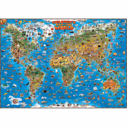 The Genuine Company ltd. DINO.EN.PP.W, Carte des animaux, Monde, Multicolore, Carton plastifié, Anglais, 6 an(s)